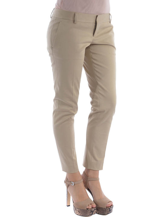Damen Stoff Hose Beige