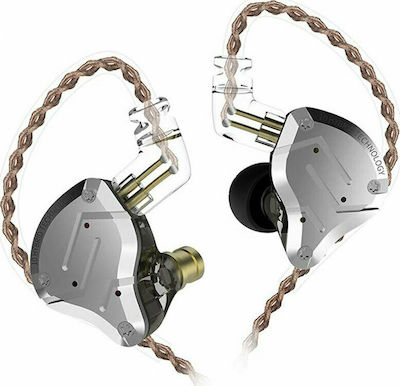 KZ Ακουστικά Ψείρες Earbuds ZS10 Pro Ασημί
