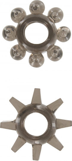 ToyJoy 2 Power Stretchy Cock Rings Set Cock Rings Cock Black 2buc