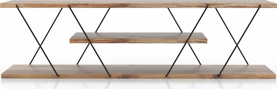 Έπιπλο Τηλεόρασης Tars Φυσικό / Μαύρο Μ120xΠ30xΥ33cm