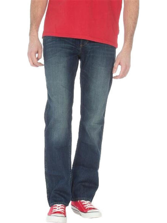 Crank Men's Jeans Pants with Relaxed Straight Fit Navy Blue