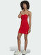 Corset Summer Mini Athletic Dress with Spaghetti Strap Vivid Red