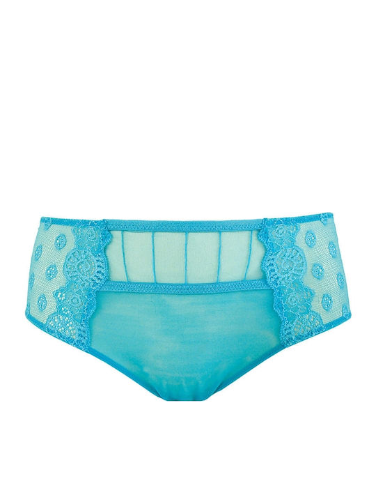Felipa 23312 Damen Boxer mit Spitze Türkis