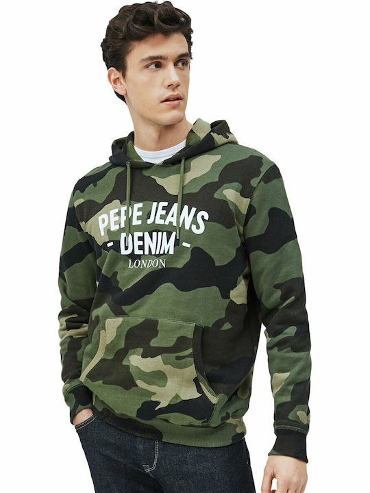 Cam Sweatshirt with Hood Green