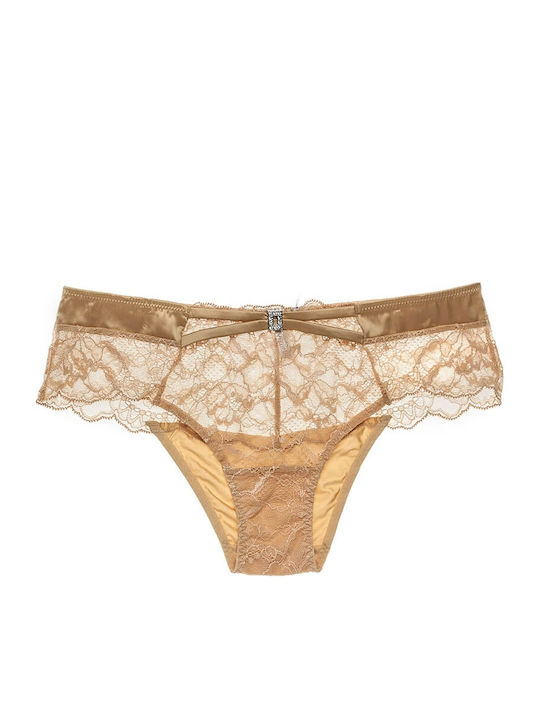 Luna Miracle Platinum Women's Slip with Lace Beige