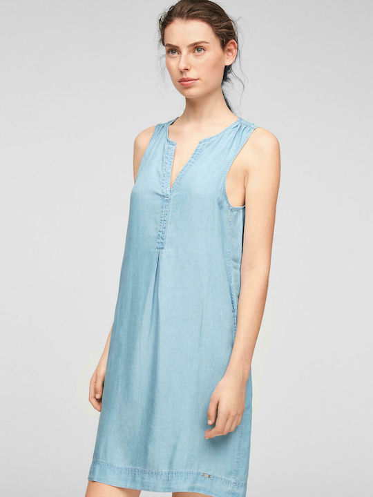 S.Oliver Mini All Day Φόρεμα Tencel Γαλάζιο
