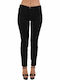 Women's Fabric Trousers Push Up Black