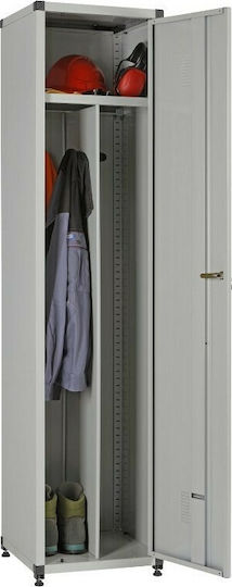 Außenschrank zur Aufbewahrung BRICO7G Metallisch mit Verriegelungsfunktion Grau 43x44x183cm