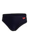 Speedo Logo Brief Kinder Badeanzug Badeslips Blau