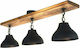 Ceiling Mount Light 80cm Brown with Socket E27