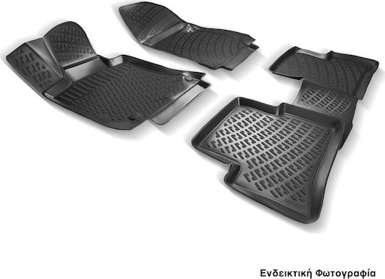 Rizline Set of Front and Rear Mats 4pcs Tray Type for Volvo S60 / V60 / V70 2010 Black
