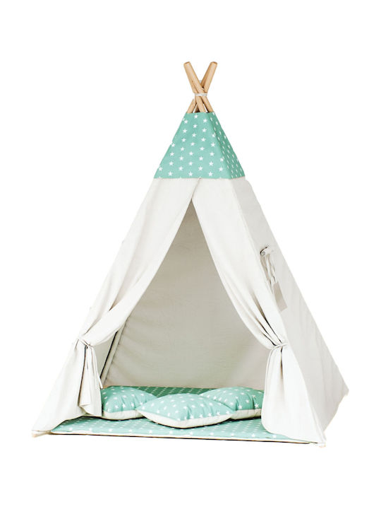 Kids Indian Teepee Play Tent Stars bws-TIP040 Green