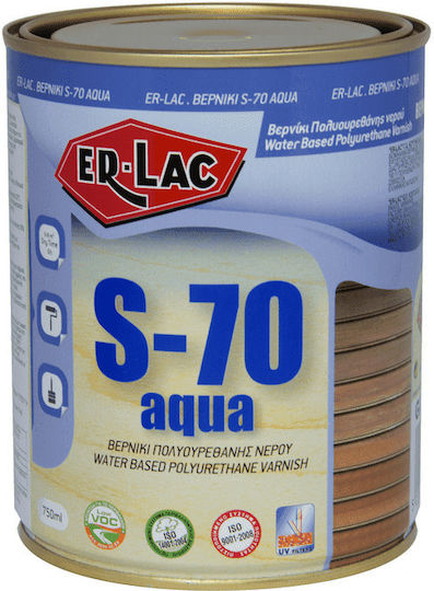 ER-LAC S-70 Aqua Surface Varnish Polyurethane Water Colorless Matte 750ml
