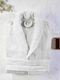 Down Town Home Dalia Bathrobe with Collar White 62-0068