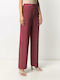 Damen Stoff Hose Burgundisch