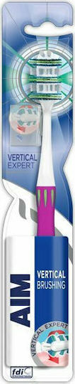 AIM Vertical Expert Manual Toothbrush Medium Purple 1pcs