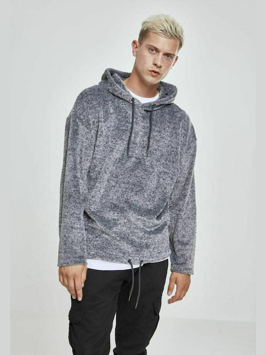 Urban Classics Herren Sweatshirt mit Kapuze und Taschen Gray