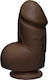 Doc Johnson Dual Density Dildo Fat D with Testicles Realistisches Dildo mit Hoden Chocolate 15.3cm