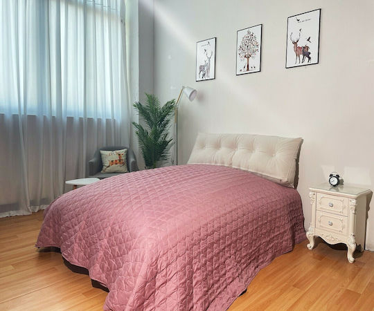 Adam Home Elegance K7 Tagesdecke Einzelbett Mikrofaser Opal Rose 160x240cm