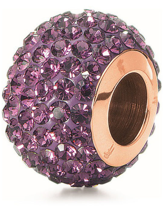 Folli Follie Charm Cu Pietre Din Argint Violet