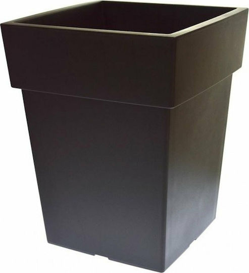Viomes Linea Ghiveci Plastic Cărbune de lemn 27x27x34cm.