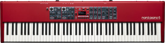 Nord Electric Stage Piano Clavia 5 with 88 Weighted Keys and Connection with Headphones and Computer Red