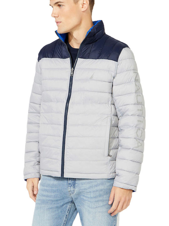 Nautica Μπουφάν Puffer Διπλής Όψης Γκρι