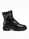 Emporio Armani Women's Leather Combat Boots Black