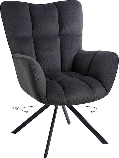 Πολυθρόνα Hilda 62x72x88cm Γκρι