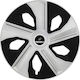 Jestic Car Hubcap Set Luna Ring Mix with Isuzu Emblem 15" 4pcs Silver