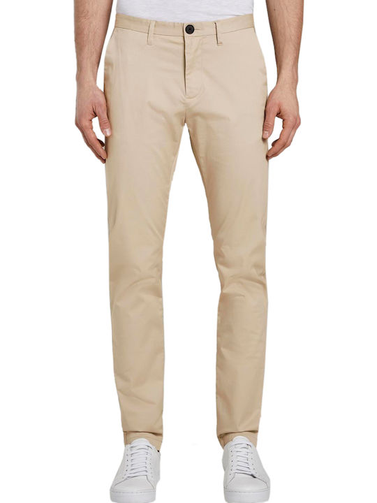 Tom Tailor Men's Trousers Chino in Slim Fit Beige