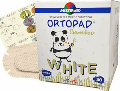 Master Aid Ortopad Bamboo White Οφθαλμικά Επιθέματα για Παιδιά 67x50mm 50τμχ