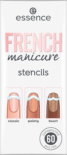 Essence 01 Walk The Line 60pcs Stickers with Design,art stickers for Nails in White Color 60pcs