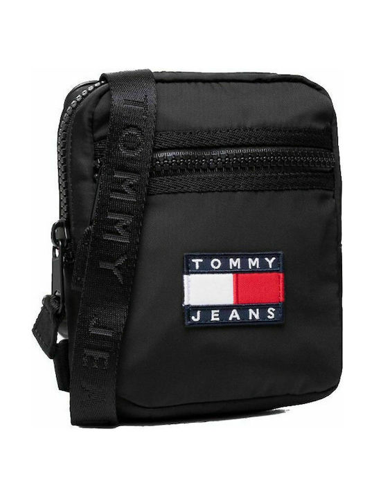 Tommy Hilfiger Tjm Heritage Reporter Ανδρική Τσάντα Ώμου / Χιαστί σε Μαύρο χρώμα