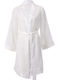 Luna Damen Satin Robe Weiß 5803