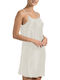 Luna Satin Women's Nightdress White 6601