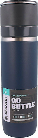 Stanley Go Series Bottle Ceramivac Bottle Thermos Stainless Steel BPA Free 700ml Blue with Cap-Cup