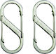 Niteize Set Metallic Silver Keychains S-Biner 2 Pieces