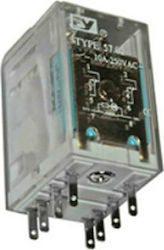 Adeleq Industrielles Relais Relais 110V mit LED & Testknopf 8 Pins 2 Kontakte 110V 11-211008