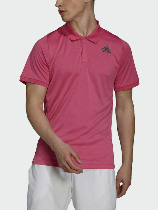 Adidas Tennis Freelift Ανδρική Μπλούζα Polo Κοντομάνικη Ροζ