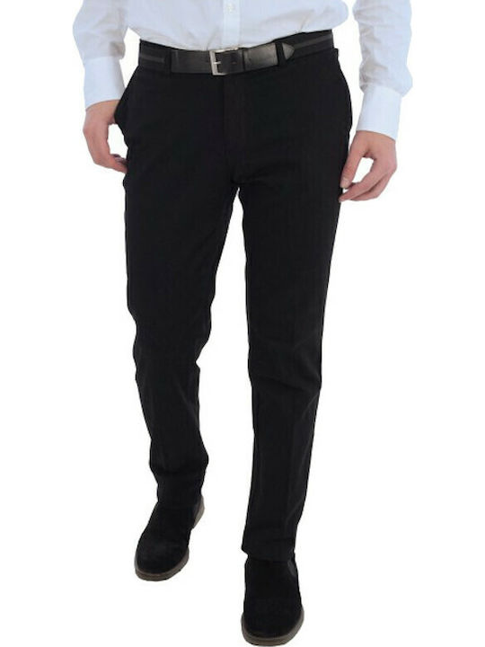 Trousers Chino Elastic in Regular Fit Black