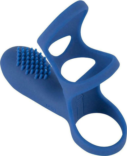 You2Toys Sweet Smile Rechargeable Couples Sleeve Penis Extension with Vibration Blue 10cm