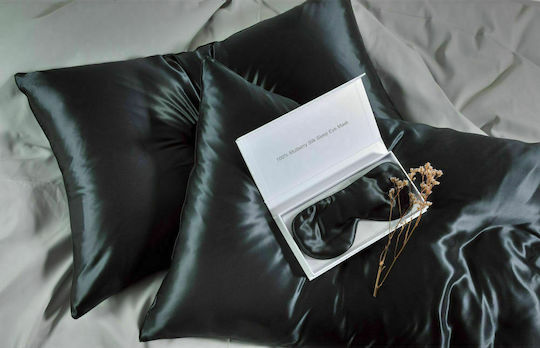 Down Town Home Mulberry Μαξιλαροθήκη με Φάσα Black 50x76εκ.