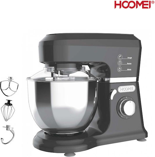 Küchenmaschine 800W mit Rostfreiem Schüssel 4.5l Schwarze