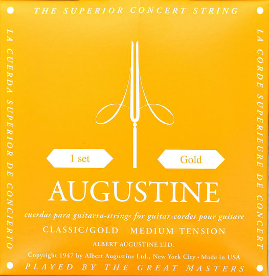 Augustine Classic Gold Set - Medium Basses / Regular Trebles Σετ Χορδών Nylon Κλασικής Κιθάρας 28 - 40"