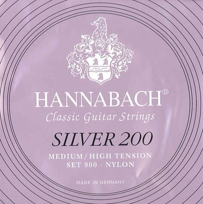 Hannabach Set of Strings for Classic Guitar 900 MHT Silver 200 6.8"