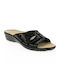 Fly Flot T4A57 Damen Flache Sandalen Anatomisch in Schwarz Farbe