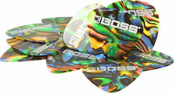 Boss Guitar Picks Abalone Celluloid Medium Set 12pcs