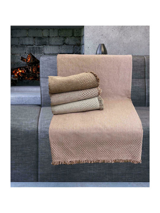 Linea Home Romvos Ριχτάρι Διθέσιου Καναπέ Chenille Πούδρα LH2021110-8