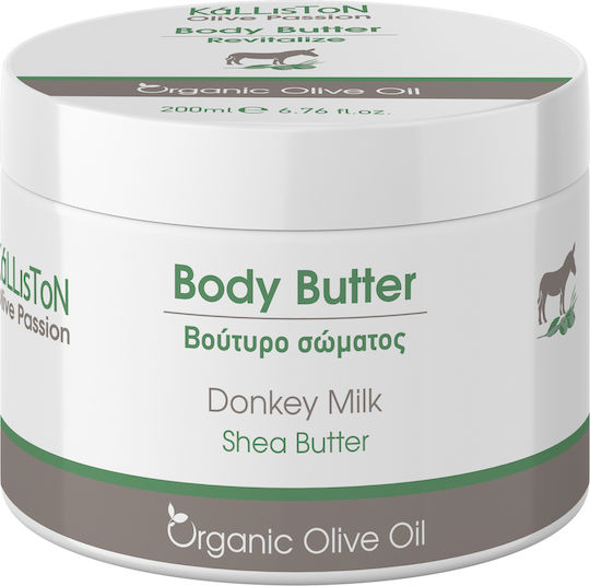 Kalliston Bio Olive & Donkey Milk Moisturizing Butter Body with Donkey Milk for Dry/Very Dry & Sensitive Skin 200ml